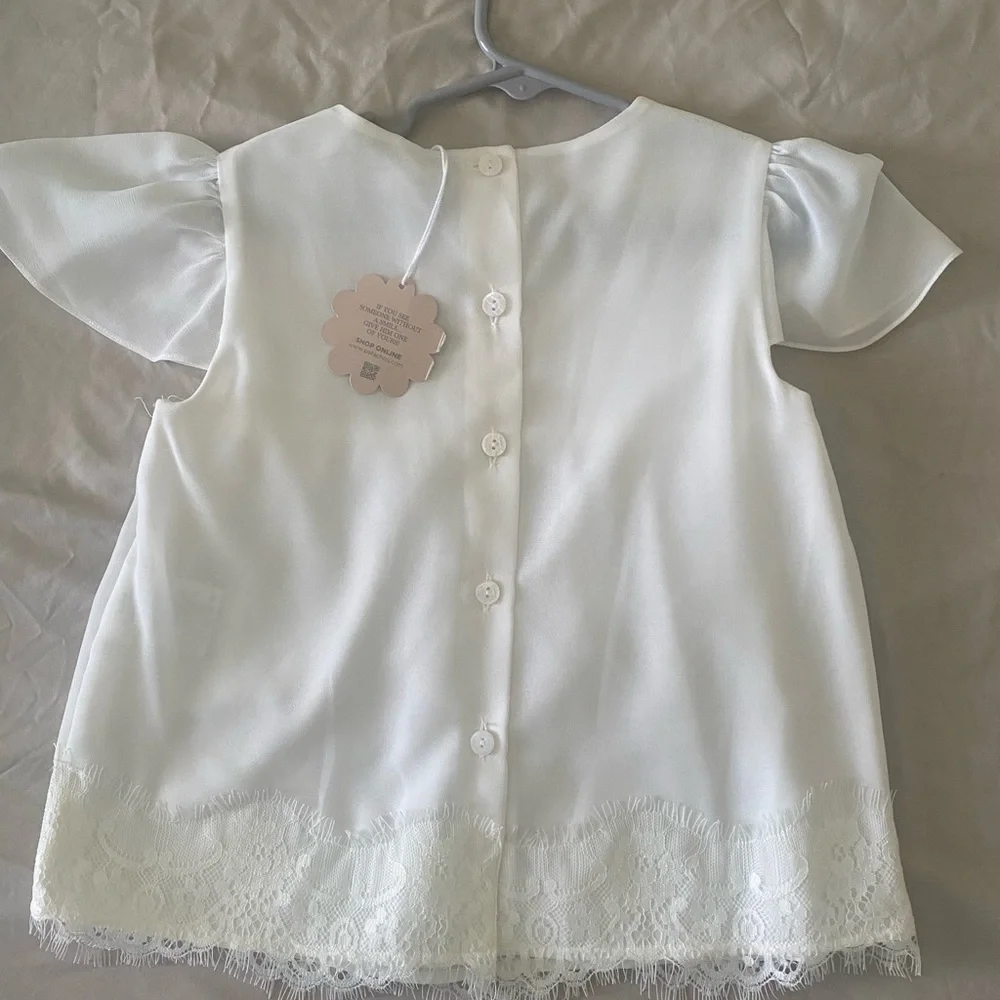 Patachou Girls White Lace Blouse - Picture 3 of 7